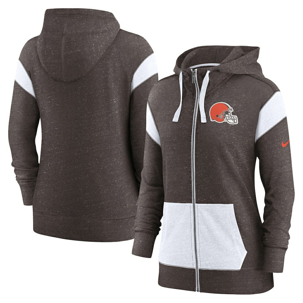 NFL Cleveland Browns Women's Monaco Lightweight Full-Zip Hoodie