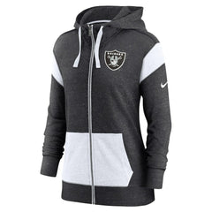NFL Las Vegas Raiders Women's Plus Size Monaco Full-Zip Lightweight Hoodie