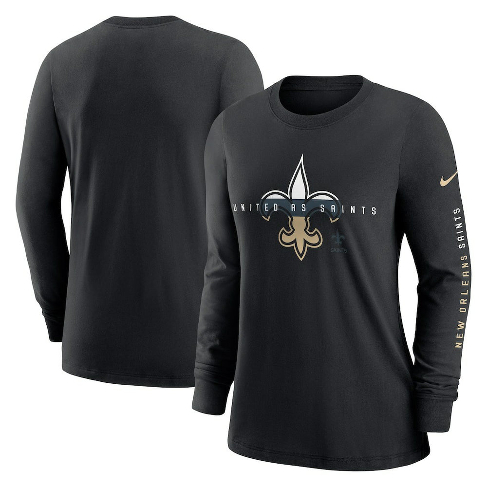 NFL New Orleans Saints Women's Prime Split Long Sleeve T-Shirt