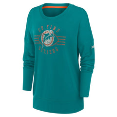 NFL Miami Dolphins Women's Rewind Playback Icon Performance Pullover Sweatshirt