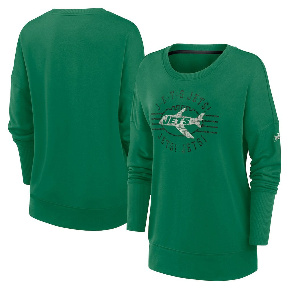 NFL New York Jets Women's Rewind Playback Icon Performance Pullover Sweatshirt