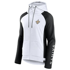 NFL New Orleans Saints Women's End Around Lightweight Raglan Full-Zip Hoodie Jacket