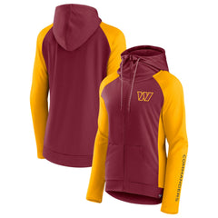 NFL Washington Commanders Women's End Around Lightweight Raglan Full-Zip Hoodie Jacket
