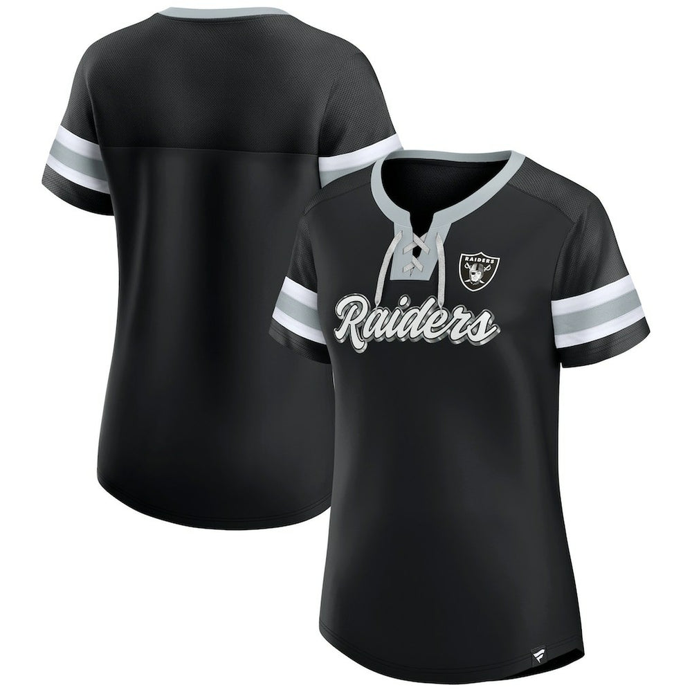 NFL Las Vegas Raiders Women's Original State Lace-Up T-Shirt