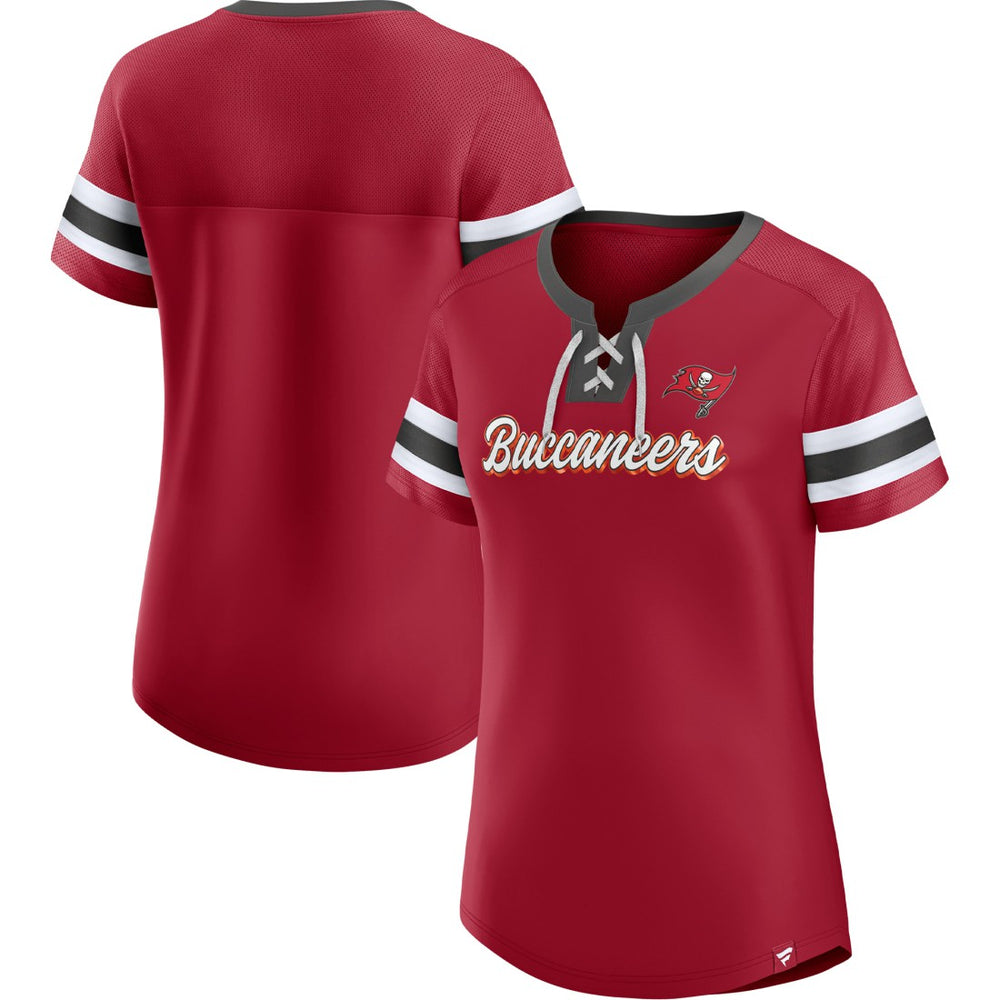 NFL Tampa Bay Buccaneers Women's Original State Lace-Up T-Shirt
