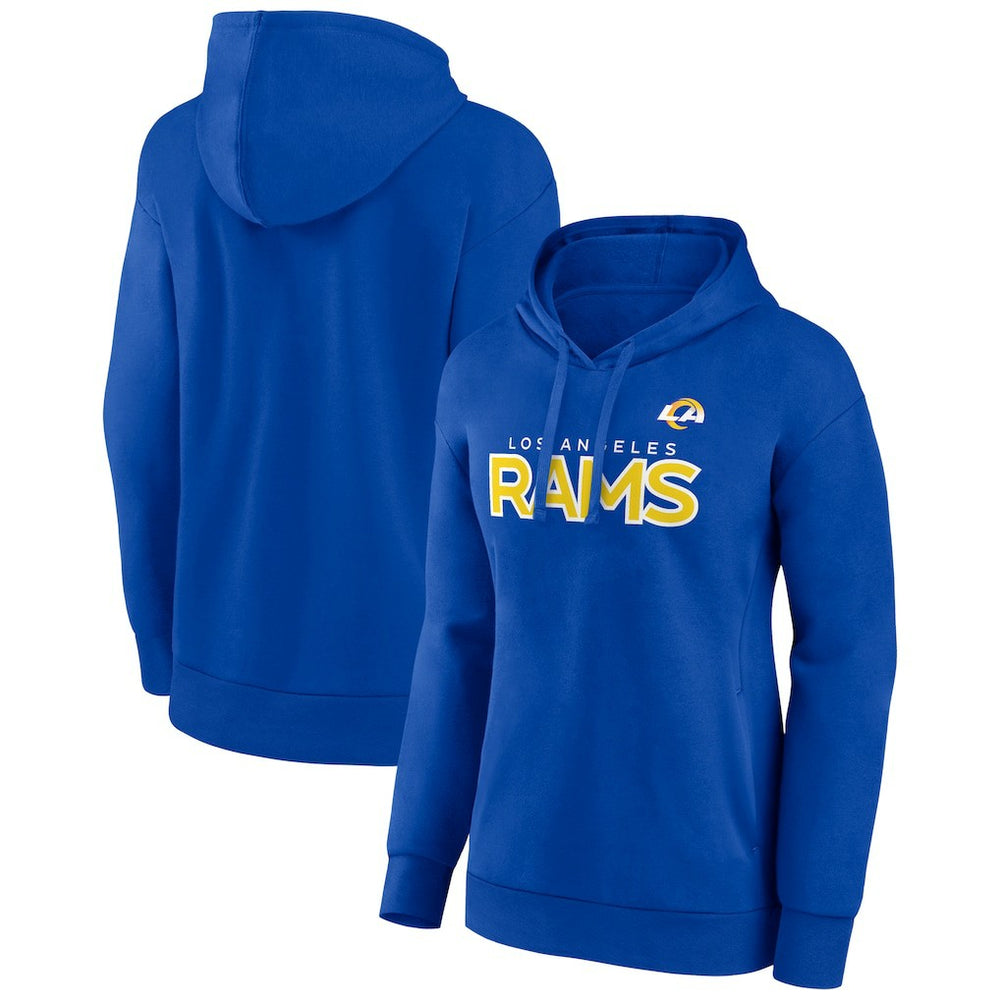 NFL Los Angeles Rams Women's Iconic Cotton Fleece Checklist Pullover Hoodie
