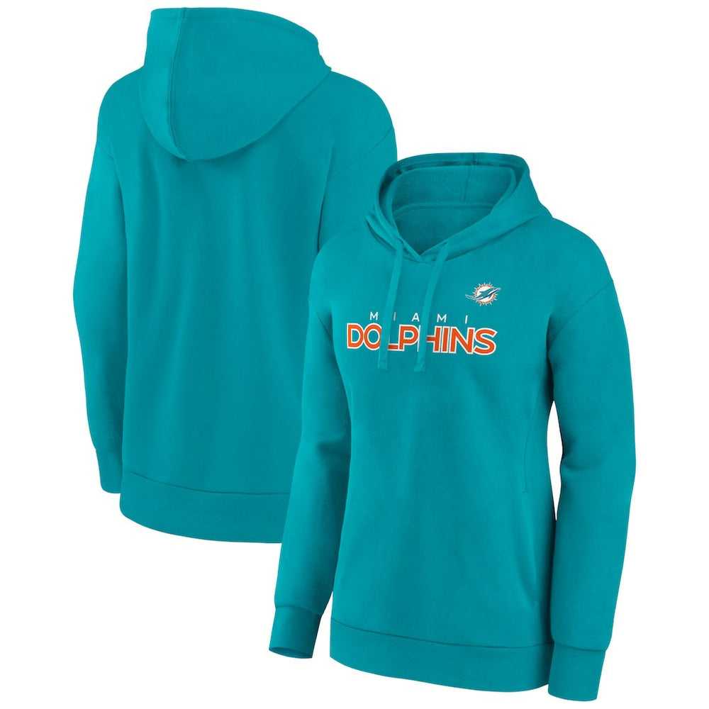 NFL Miami Dolphins Women's Iconic Cotton Fleece Checklist Pullover Hoodie