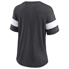 NFL New Orleans Saints Women's Distressed Team Tri-Blend V-Neck T-Shirt