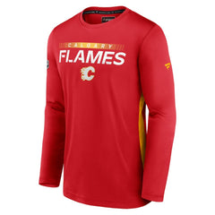 Calgary Flames Fanatics Authentic Pro Rink Performance Long Sleeve T-Shirt
