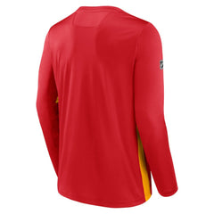 Calgary Flames Fanatics Authentic Pro Rink Performance Long Sleeve T-Shirt
