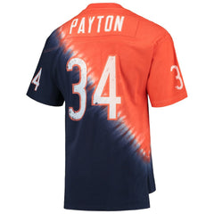 NFL Chicago Bears Walter Payton Retired Player Name & Number Diagonal Tie-Dye V-Neck T-Shirt