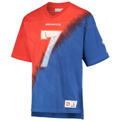 NFL Denver Broncos John Elway Retired Player Name & Number Diagonal Tie-Dye V-Neck T-Shirt