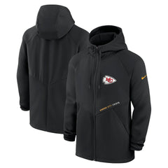 NFL Kansas City Chiefs Spacer Raglan Performance Full-Zip Hoodie