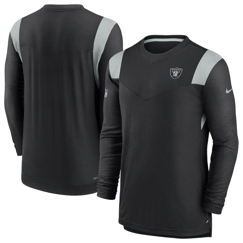 NFL Las Vegas Raiders Sideline Tonal Logo Performance Player Long Sleeve T-Shirt