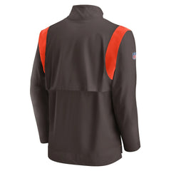 NFL Cleveland Browns Sideline Coach Chevron Lockup Quarter-Zip Long Sleeve Top