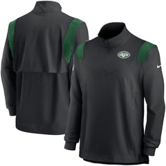 NFL New York Jets Sideline Coach Chevron Lockup Quarter-Zip Long Sleeve Top