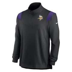 NFL Minnesota Vikings Sideline Coach Chevron Lockup Quarter-Zip Long Sleeve Top