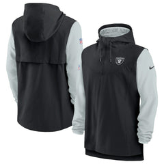 NFL Las Vegas Raiders Sideline Player Quarter-Zip Hoodie Jacket