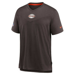 NFL Cleveland Browns Sideline Coaches Vintage Chevron Performance V-Neck T-Shirt