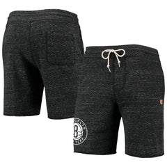 Brooklyn Nets Homage Primary Logo Tri-Blend Sweat Shorts - Charcoal for sale