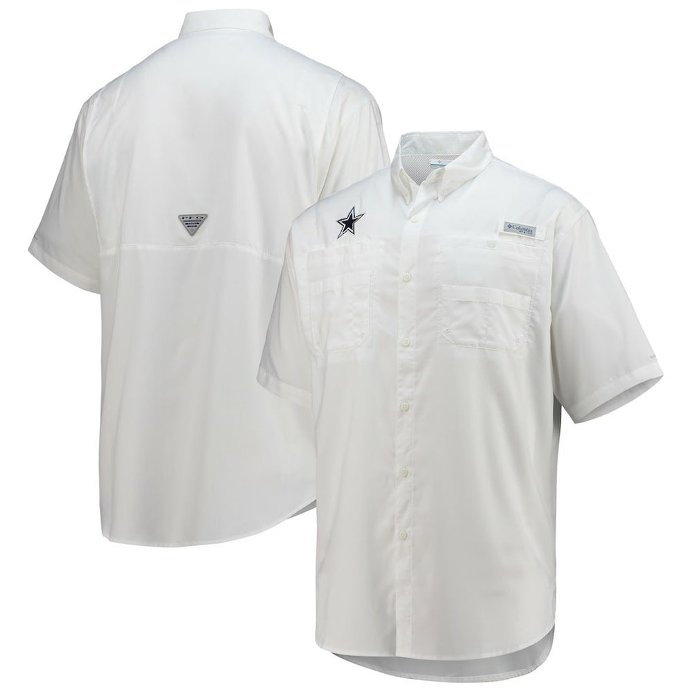 NFL Dallas Cowboys Tamiami Omni-Shade Button-Down Short Sleeve Shirt