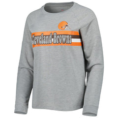NFL Cleveland Browns Juniors All Striped Up Raglan Long Sleeve T-Shirt
