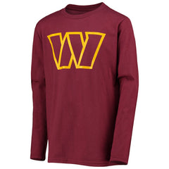 NFL Washington Commanders Youth Primary Team Logo Long Sleeve T-Shirt