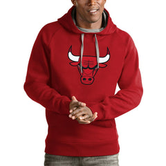 Chicago Bulls Antigua Logo Victory Pullover Hoodie - Red discount