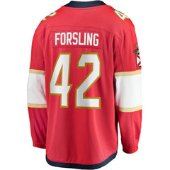 Gustav Forsling Florida Panthers Fanatics Home Breakaway Player Jersey