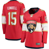 Anton Lundell Florida Panthers Fanatics Women's Home Breakaway Player Jersey