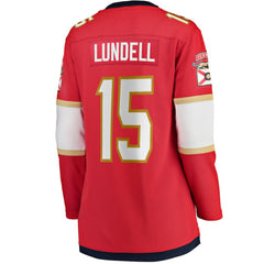 Anton Lundell Florida Panthers Fanatics Women's Home Breakaway Player Jersey
