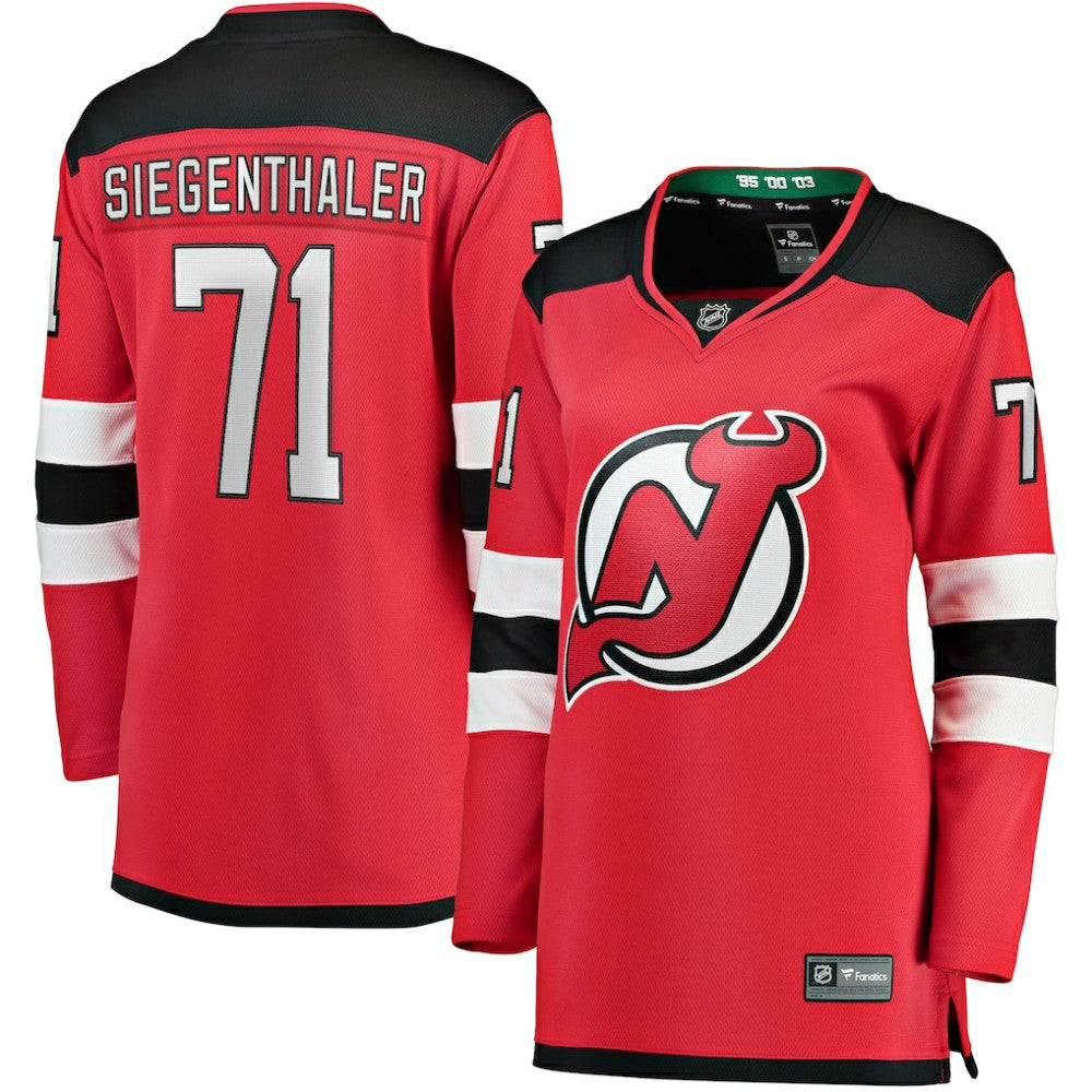 Jonas Siegenthaler New Jersey Devils Fanatics Women's Home Breakaway Player Jersey
