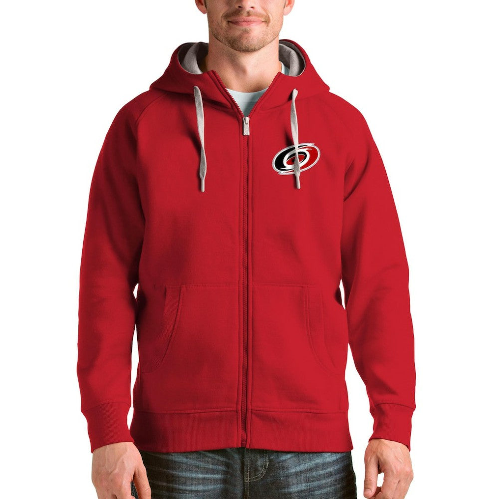 Carolina Hurricanes Antigua Logo Victory Full-Zip Hoodie