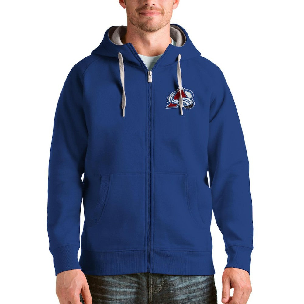 Colorado Avalanche Antigua Logo Victory Full-Zip Hoodie