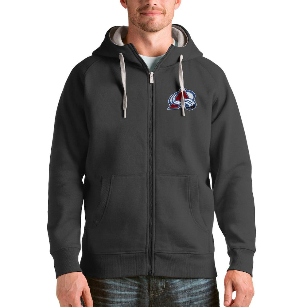 Colorado Avalanche Antigua Logo Victory Full-Zip Hoodie