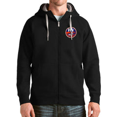 New York Islanders Antigua Logo Victory Full-Zip Hoodie