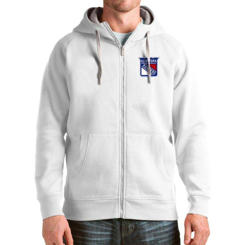 New York Rangers Antigua Logo Victory Full-Zip Hoodie