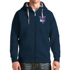 New York Rangers Antigua Logo Victory Full-Zip Hoodie