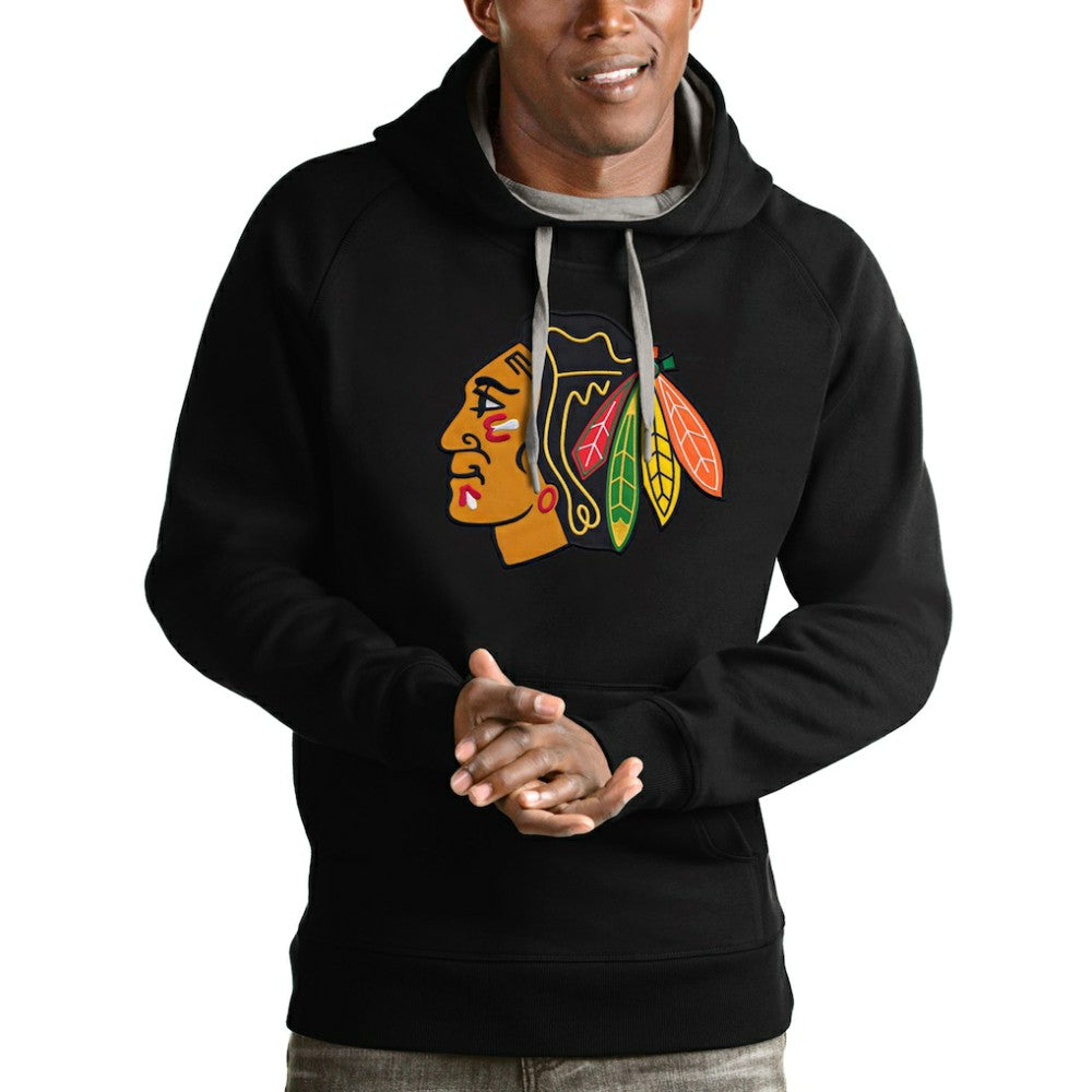 Chicago Blackhawks Antigua Logo Victory Pullover Hoodie