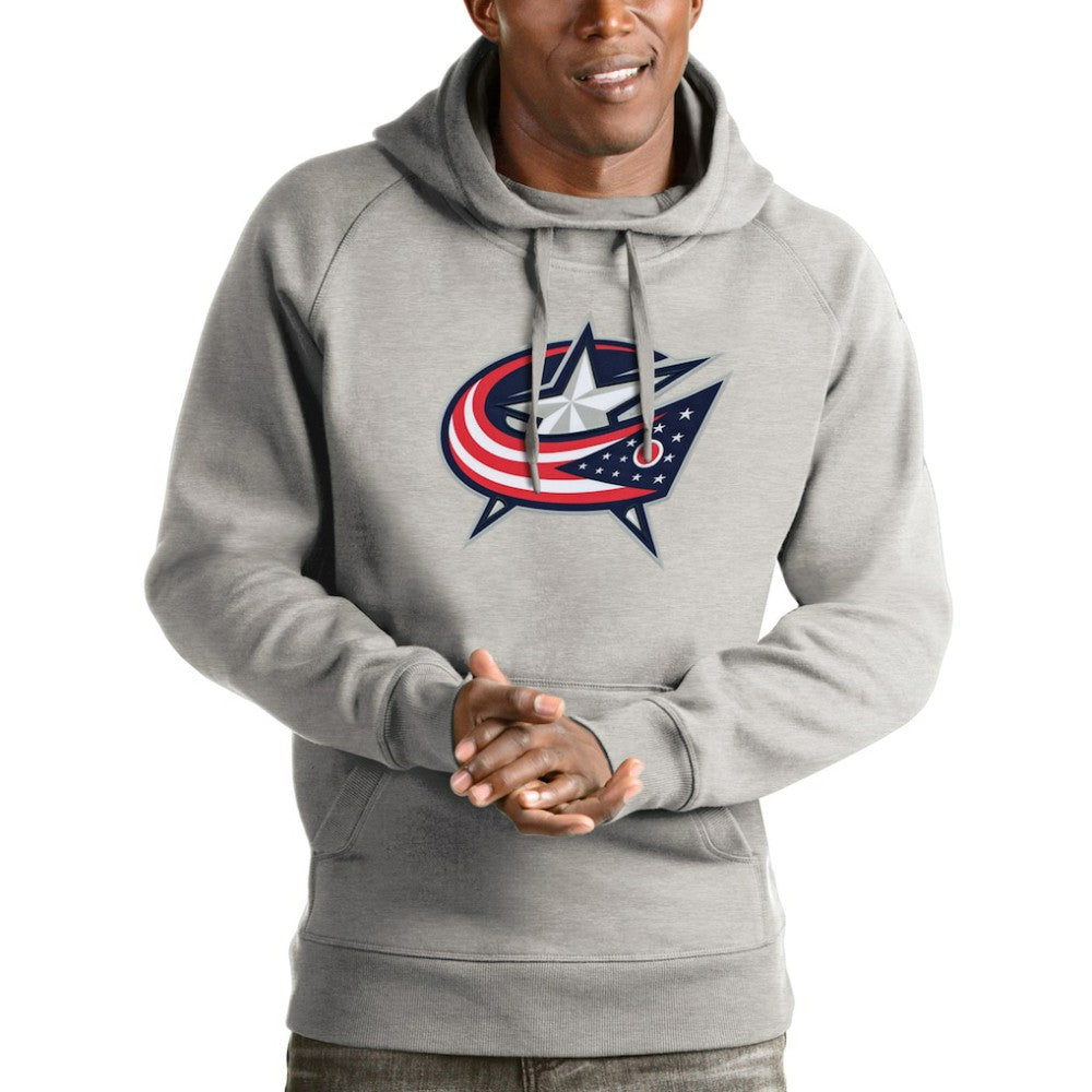 Columbus Blue Jackets Antigua Logo Victory Pullover Hoodie