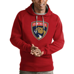 Florida Panthers Antigua Logo Victory Pullover Hoodie