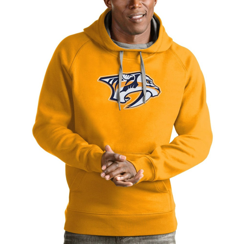 Nashville Predators Antigua Logo Victory Pullover Hoodie