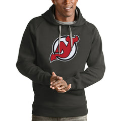 New Jersey Devils Antigua Logo Victory Pullover Hoodie
