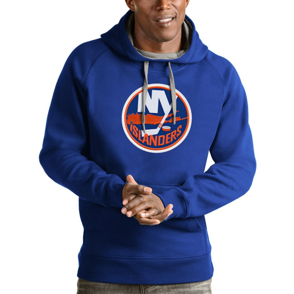New York Islanders Antigua Logo Victory Pullover Hoodie