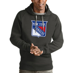 New York Rangers Antigua Logo Victory Pullover Hoodie