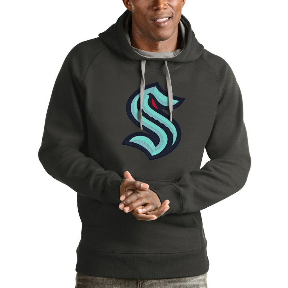Seattle Kraken Antigua Logo Victory Pullover Hoodie
