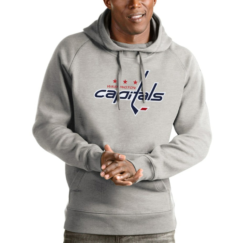 Washington Capitals Antigua Logo Victory Pullover Hoodie