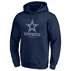 NFL Dallas Cowboys Logo Team Lockup Fitted Pullover Hoodie