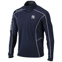 New York Yankees Shotgun Omni-Wick Quarter-Zip Pullover Jacket - Navy | Columbia
