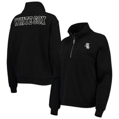 Chicago White Sox The Wild Collective Women's Two-Hit Quarter-Zip Pullover Top - Black